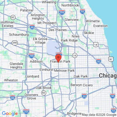 Map to  office in Franklin Park, IL