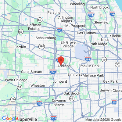 Map to  office in Addison, IL