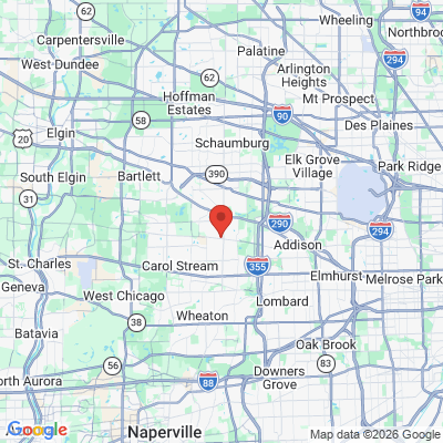 Map to  office in Glendale Heights, IL