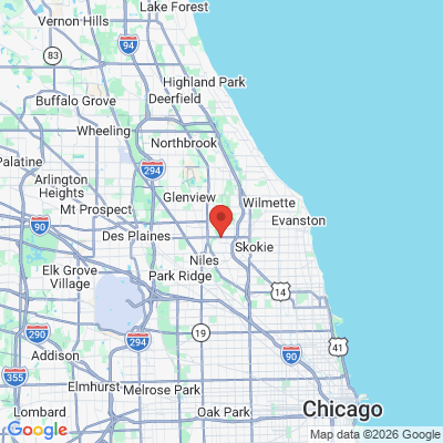 Map to  office in Morton Grove, IL