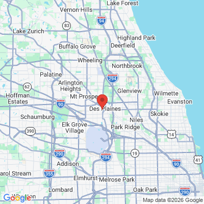 Map to  office in Des Plaines, IL
