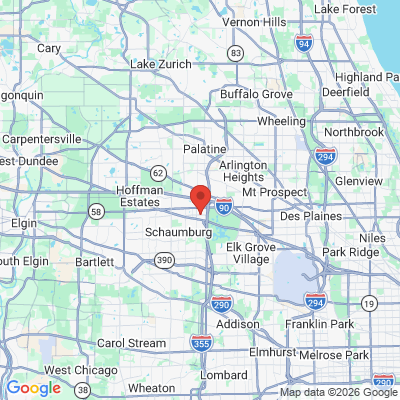 Map to  office in Schaumburg, IL