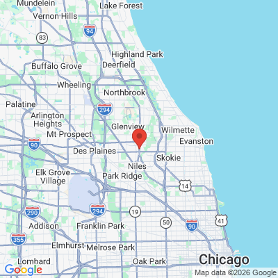 Map to  office in Morton Grove, IL