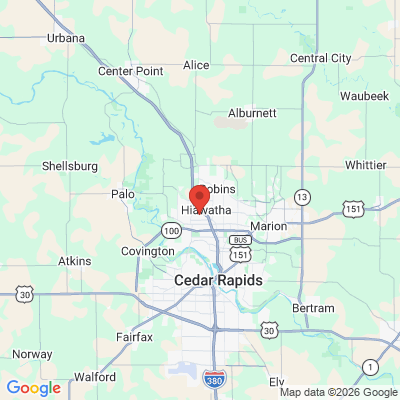 Map to  office in Hiawatha, IA