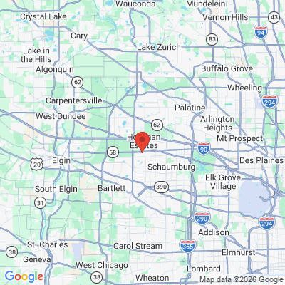 Map to  office in Hoffman Estates, IL
