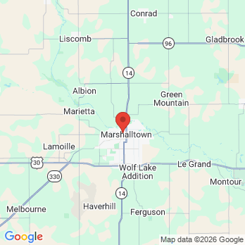 Map to Grecian Dental office in Marshalltown, IA