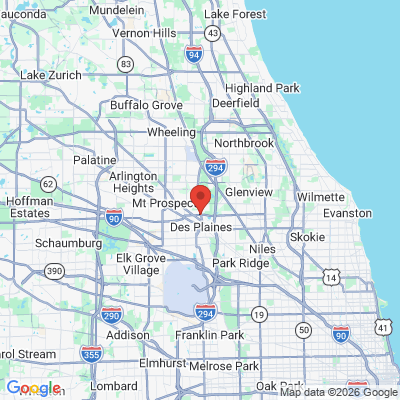 Map to  office in Des Plaines, IL