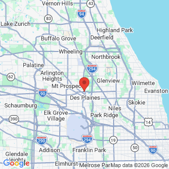 Map to Kind kids pediatric dentistry office in Des Plaines, IL