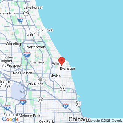 Map to  office in Evanston, IL