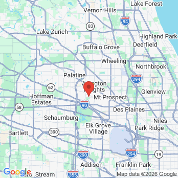 Map to James B Wiese DDS P.C., & Associates office in Arlington Heights, IL
