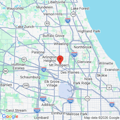 Map to  office in Mount Prospect, IL