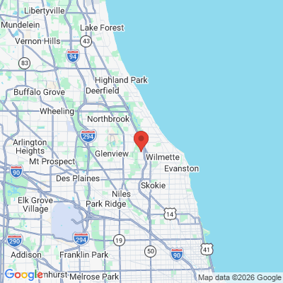 Map to  office in Wilmette, IL