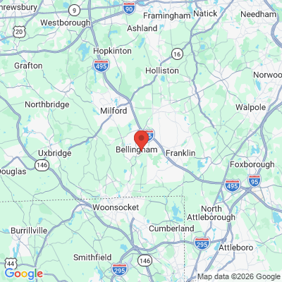 Map to  office in Bellingham, MA