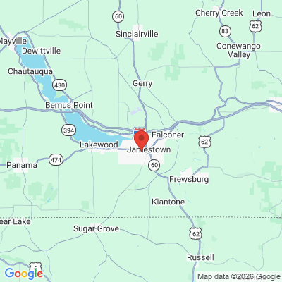 Map to  office in Jamestown, NY