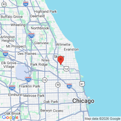Map to  office in Lincolnwood, IL