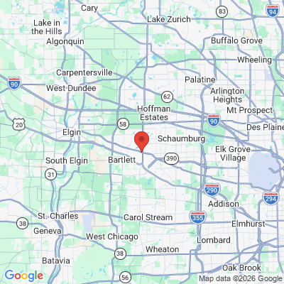 Map to  office in Hanover Park, IL
