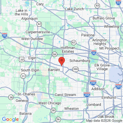 Map to  office in Hanover Park, IL
