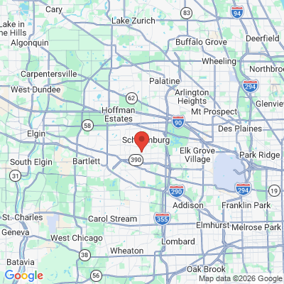 Map to  office in Schaumburg, IL