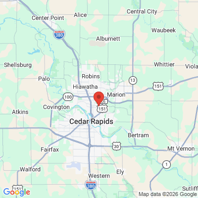 Map to  office in Cedar Rapids, IA