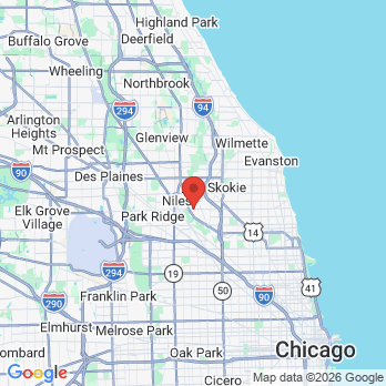 Map to Edgebrook Dental Associates office in Chicago, IL