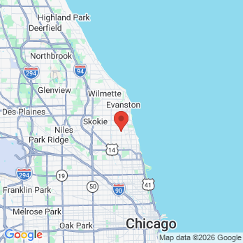 Map to Lakeshore Dental Associates office in Chicago, IL