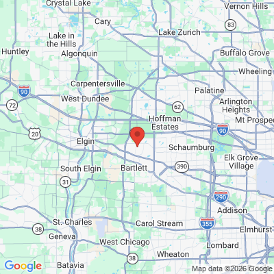 Map to  office in Streamwood, IL