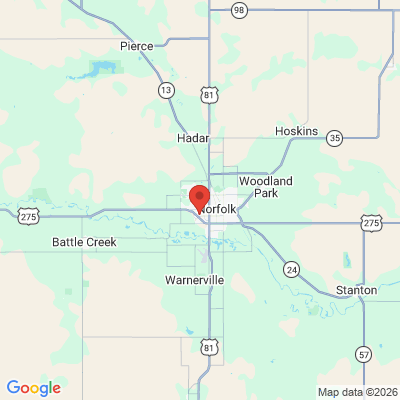 Map to  office in Norfolk, NE
