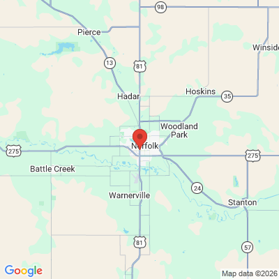 Map to  office in Norfolk, NE