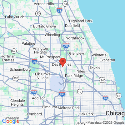 Map to  office in Des Plaines, IL