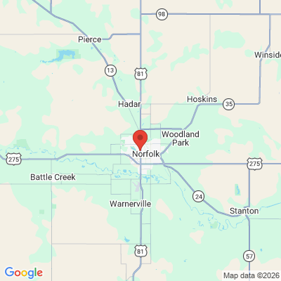 Map to  office in Norfolk, NE