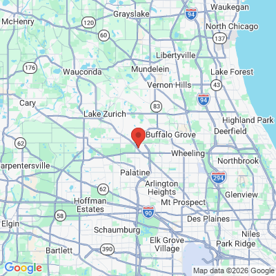 Map to  office in Palatine, IL
