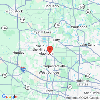 Map to Dental Symphony office in Algonquin, IL