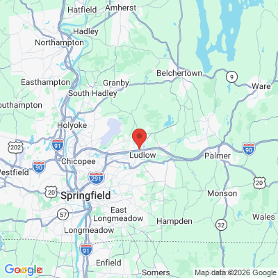 Map to  office in Ludlow, MA