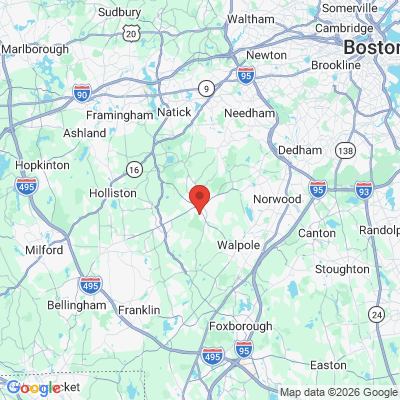 Map to  office in Medfield, MA