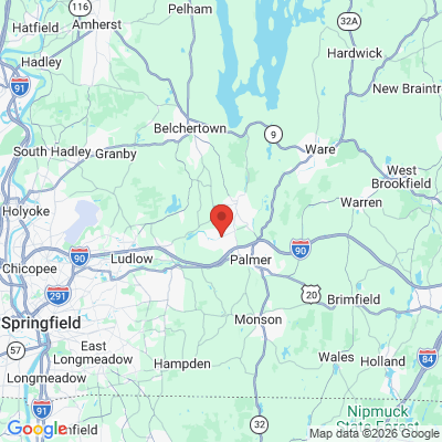 Map to  office in Three Rivers, MA