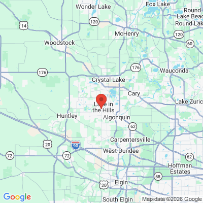 Map to  office in Lake In The Hills, IL