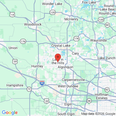 Map to  office in Lake In The Hills, IL