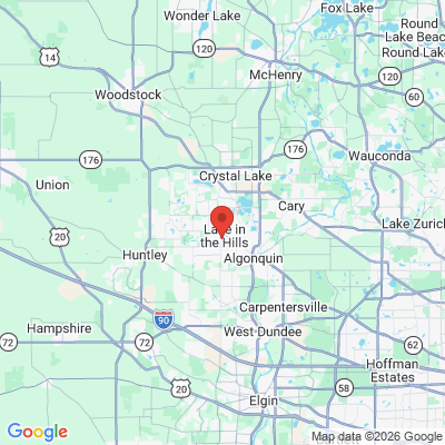 Map to  office in Lake In The Hills, IL