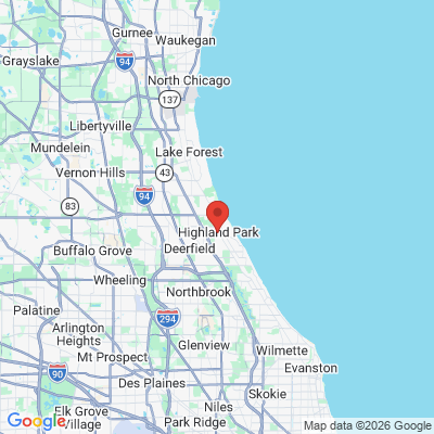 Map to  office in Highland Park Periodontics