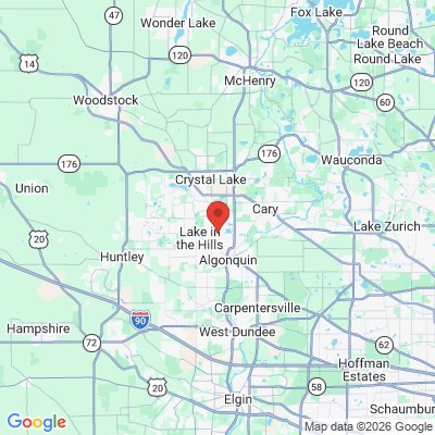 Map to  office in Lake In The Hills, IL