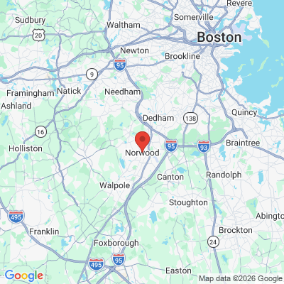 Map to  office in Norwood, MA