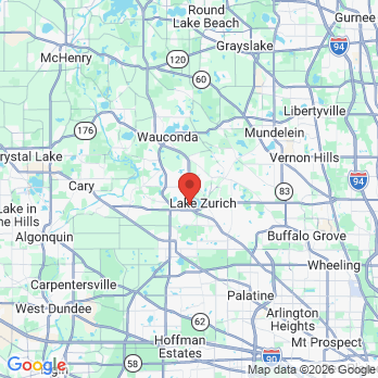 Map to Children's Dentistry Group office in Lake Zurich, IL