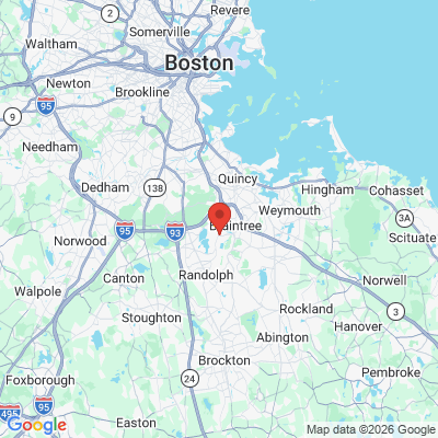 Map to  office in Braintree, MA