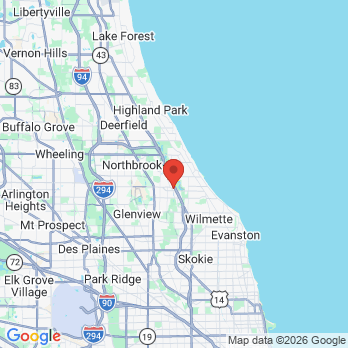 Map to Dental Care Of Northfield office in Northfield, IL