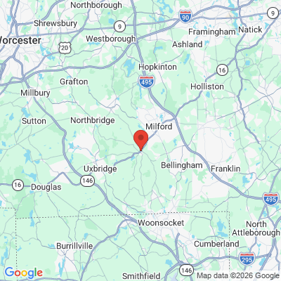 Map to  office in Mendon, MA