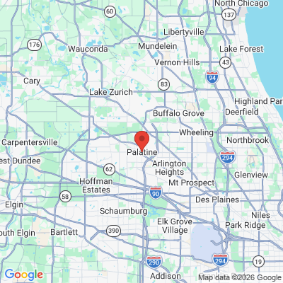 Map to  office in Palatine, IL