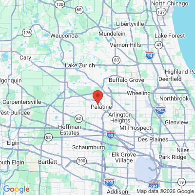 Map to  office in Palatine, IL