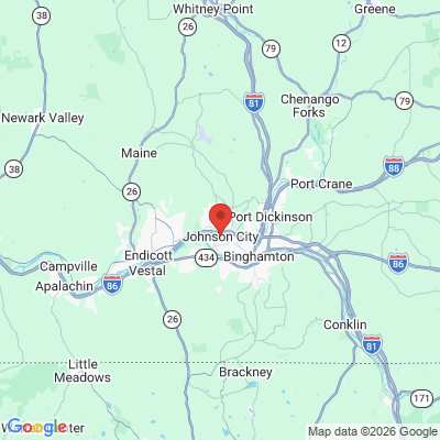Map to  office in Johnson City, NY