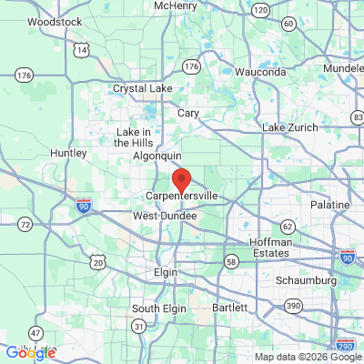 Map to  office in Carpentersville, IL