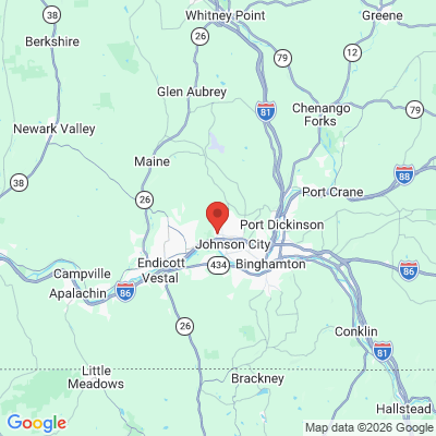 Map to  office in Johnson City, NY